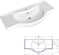 Misty Мебель для ванной Жардин 105 светло-бежевая – фотография-3